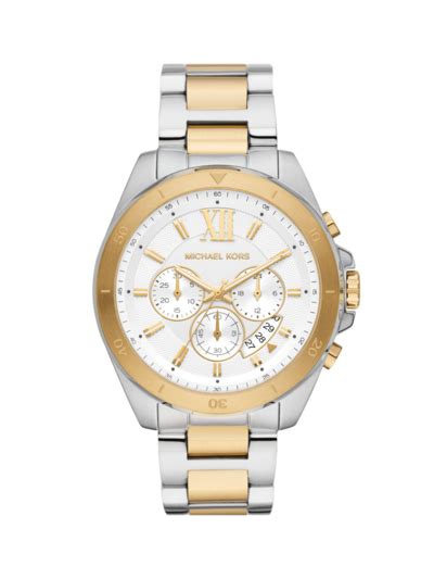 michael kors brecken silver tone watch|Michael Kors Watches Men's Brecken Stainless Steel Quartz .